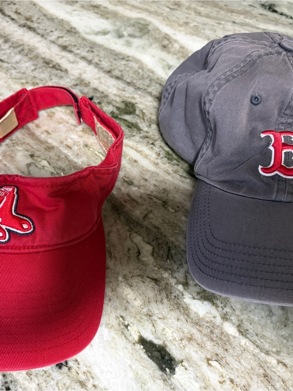 Women’s Red Sox Visor and Cap Set - Red & Gray